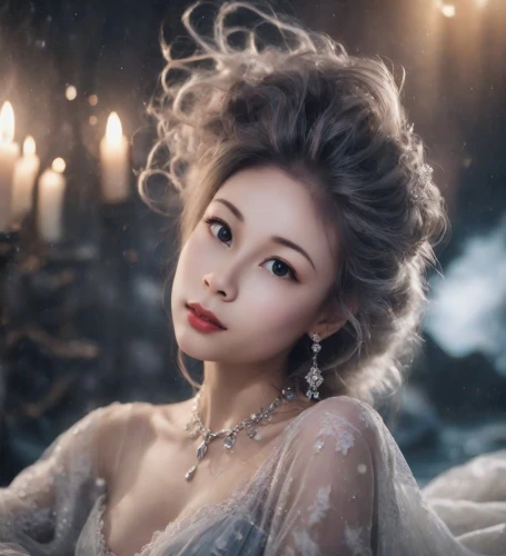 ailee,the snow queen,ice princess,jolin,yuna,white rose snow queen,mikasuki,ice queen,fairy tale character,fantasy portrait,inner mongolian beauty,yasumasa,namie,snow white,mongolian girl,queen of the night,kirstin,misia,yangmei,vintage asian,Photography,Natural