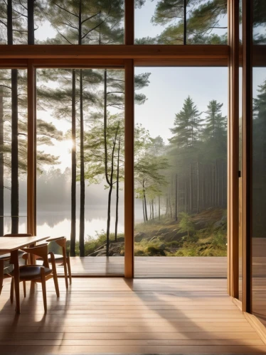 forest house,wooden windows,timber house,house in the forest,snohetta,home landscape,wood window,sunroom,the cabin in the mountains,summer house,zumthor,wooden house,wooden decking,log home,window curtain,laminated wood,windows wallpaper,pine forest,house in mountains,forested,Illustration,Japanese style,Japanese Style 05