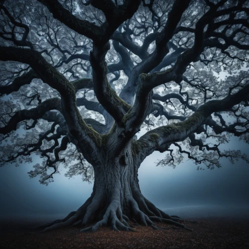 isolated tree,arbre,the branches of the tree,magic tree,oak tree,old tree,the roots of trees,the japanese tree,arboreal,old tree silhouette,creepy tree,gnarled,tree of life,branching,celtic tree,arbol,a tree,old gnarled oak,bare tree,tree and roots,Photography,General,Fantasy