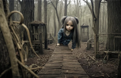 the little girl,wooden path,witch house,unseelie,wooden doll,the japanese doll,lenore,higurashi,isoline,gretel,tumbling doll,marionette,boonmee,little girl fairy,hoshihananomia,photomanipulation,wooden track,little girl,japanese doll,photo manipulation