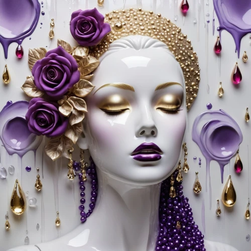 gold and purple,bejeweled,purple and gold foil,purple and gold,pearlescent,gold foil art,velir,drusy,adornment,guerlain,violaceous,gold jewelry,adornments,jeweled,jeweller,semiprecious,jewelry florets,derivable,gold paint stroke,bejewelled,Illustration,Realistic Fantasy,Realistic Fantasy 05