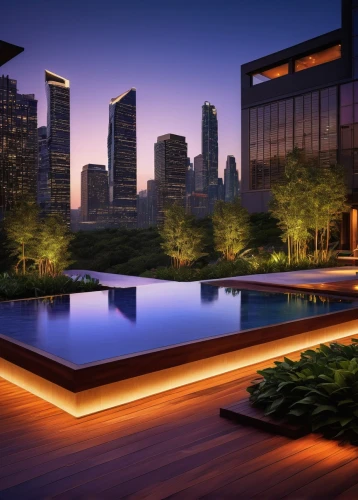 landscape design sydney,landscape designers sydney,garden design sydney,penthouses,roof top pool,landscaped,corten steel,roof landscape,3d rendering,infinity swimming pool,luxury property,outdoor pool,damac,roof garden,sathorn,luxury real estate,songdo,modern architecture,roof terrace,ambient lights,Illustration,Abstract Fantasy,Abstract Fantasy 20