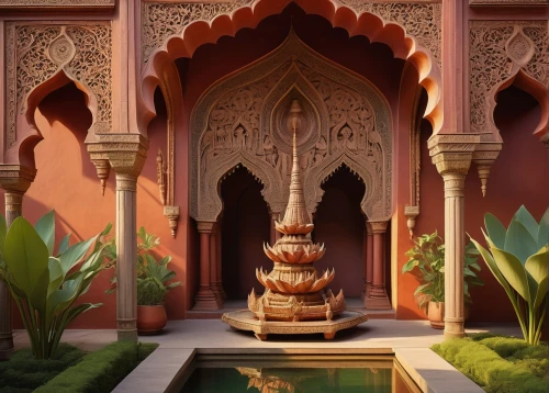 mihrab,agrabah,wishing well,mosques,arabic background,moor fountain,theed,dorne,water palace,fountain,riad,la kasbah,stone fountain,hrab,old fountain,archways,doorways,marrakesh,mosque,karakas,Illustration,Abstract Fantasy,Abstract Fantasy 16
