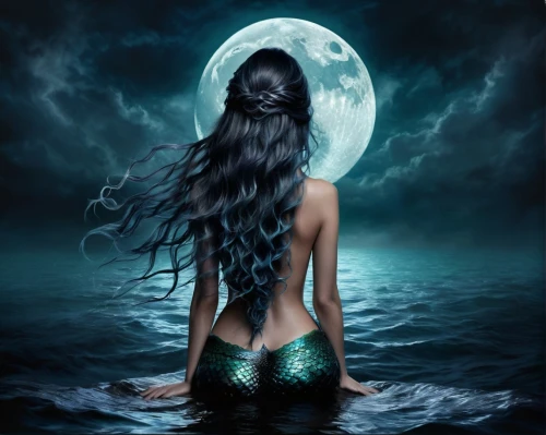 moonsorrow,blue moon,selene,hekate,fathom,sirenia,amphitrite,blue enchantress,hecate,the night of kupala,sirene,full moon,dark angel,naiad,demoness,moonlit night,llorona,moonchild,moonlit,moonglow,Conceptual Art,Fantasy,Fantasy 34