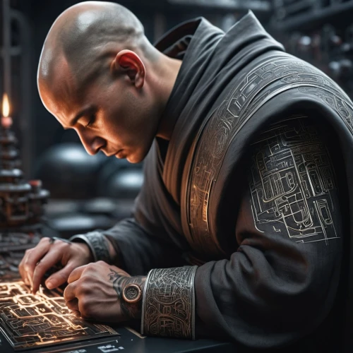 markus,draiman,zavala,ventress,monks,monk,soldering,authenticator,buddhist monk,cryptographer,engraver,solas,messalla,rabban,runes,man with a computer,tychowo,middle eastern monk,watchmaker,calligrapher,Photography,General,Sci-Fi