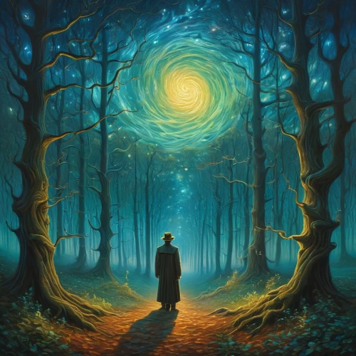 the mystical path,forest of dreams,the path,fantasy picture,forest path,psychosynthesis,mediumship,forest background,holy forest,shamanism,druidry,pathway,enchanted forest,world digital painting,parapsychological,fantasy art,hollow way,oil painting on canvas,forest landscape,urantia,Illustration,Realistic Fantasy,Realistic Fantasy 27