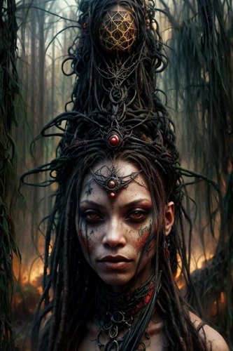 vodun,voodoo woman,witchdoctor,warrior woman,shamanic,shaman,enchantress,hekate,the enchantress,shamanism,maliana,planescape,shamans,niobe,witchdoctors,ninhursag,amazonian,unseelie,savickas,kalima