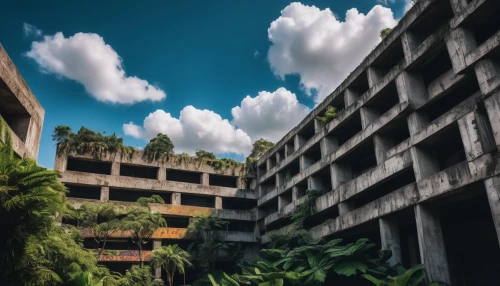 scampia,brutalist,seidler,apartment block,hashima,brutalism,barbican,interlace,block of flats,parkade,concrete,caracas,tlatelolco,apartment blocks,sanatoriums,sanatorium,apartment complex,ucv,habitat 67,urban landscape,Art,Classical Oil Painting,Classical Oil Painting 40