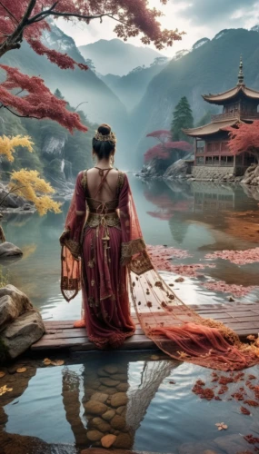 oriental painting,hanfu,goryeo,world digital painting,heian,chuseok,japanese art,dongbuyeo,wuxia,sukjong,sanxia,yi sun sin,hansung,oriental,wulin,water lotus,geisha,oriental princess,ugetsu,korean culture,Photography,General,Realistic