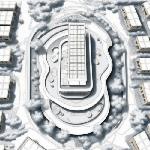 arcology,solar cell base,labyrinths,spaceports,tevatron,snow roof,europan,globalfoundries,tenochtitlan,labyrinthian,simcity,iter,cellular tower,racetracks,aerotropolis,stadiums,vespertine,container terminal,superpipe,tpu,Illustration,Black and White,Black and White 32