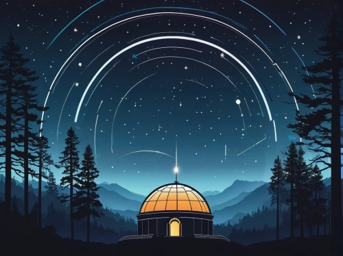 planetarium,observatory,musical dome,yurts,astronomer,astronomy,round hut,dymaxion,skydome,dome,planetariums,star illustration,stargazing,earth station,perseids,the night sky,igloos,flammarion,telescope,gazebos,Illustration,Vector,Vector 01