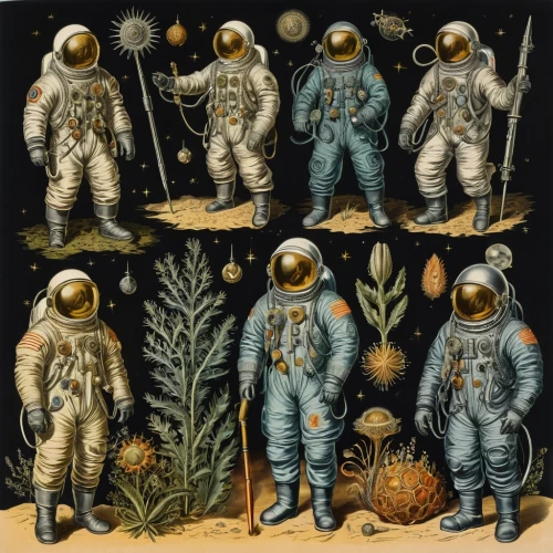 spacesuits,spacemen,astronauts,cosmonauts,astronautics,taikonauts,chromolithography,spacesuit,astronautical,astronautic,space suit,astrobiologists,astrobiology,astronaut suit,spaceflights,taikonaut,stoeckel,shuttlecocks,colonoscopies,apollo hylates,Illustration,Retro,Retro 24