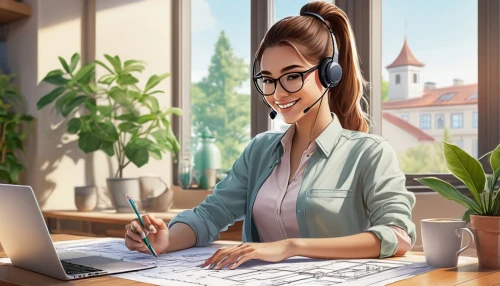 girl studying,secretarial,office worker,girl at the computer,bussiness woman,blur office background,game illustration,receptionist,secretaria,secretariats,work from home,businesswoman,illustrator,bookkeeper,librarian,background vector,modern office,saleslady,female worker,administrator,Unique,Design,Blueprint