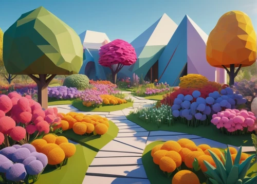 mushroom landscape,lowpoly,vegetables landscape,low poly,candyland,fairy forest,flowerful desert,cartoon forest,springtime background,3d fantasy,fairy world,fairy village,flower garden,fruit fields,bloomeries,blooming field,butterfields,spring background,3d background,platformers,Art,Artistic Painting,Artistic Painting 30