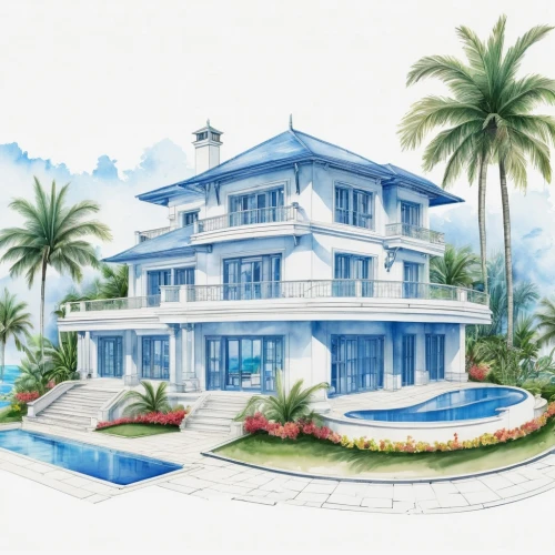 houses clipart,holiday villa,tropical house,3d rendering,sketchup,residencial,garden elevation,luxury property,pool house,house drawing,residential house,beach house,dreamhouse,seaside resort,large home,oceanfront,beachfront,casina,luxury home,hovnanian,Unique,Design,Blueprint