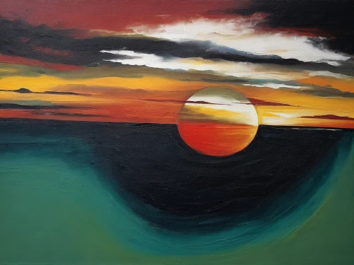 enso,red sun,sunchaser,coast sunset,seascape,rising sun,layer of the sun,upwelling,3-fold sun,oil painting on canvas,oil on canvas,subset,sun and sea,senja,setting sun,unset,reverse sun,eclipsed,siggeir,levinthal,Conceptual Art,Fantasy,Fantasy 15