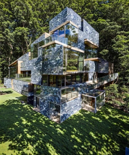 cubic house,cube house,mirror house,forest house,house in the forest,kimmelman,cube stilt houses,frame house,kundig,glass blocks,house in mountains,house in the mountains,glass building,modern architecture,structural glass,glass facade,electrohome,inverted cottage,eisenman,prefab,Architecture,General,Masterpiece,None