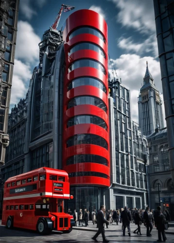 london buildings,london bus,routemaster,red bus,city of london,piccadilly,leadenhall,routemasters,londono,picadilly,walbrook,aldgate,londres,bishopsgate,cheapside,lightvessel,red lighthouse,fleetstreet,futuristic architecture,holborn,Conceptual Art,Sci-Fi,Sci-Fi 09