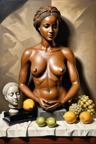 botero,broncefigur,odalisque,woman sculpture,delatour,woman holding pie,sculptor,woman eating apple,oil on canvas,tretchikoff,toccara,venus,terracotta,currin,riemenschneider,girl with bread-and-butter,decorative figure,oil painting,female body,oil painting on canvas,Illustration,Realistic Fantasy,Realistic Fantasy 21