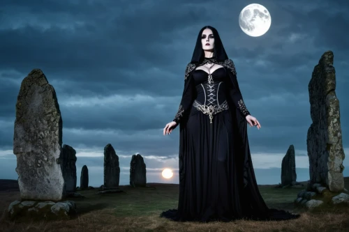 gothic woman,hecate,cailleach,gothic dress,covens,moonsorrow,malefic,sorceresses,norns,gothic portrait,samhain,hekate,sirenia,goth woman,morticia,xandria,skyclad,gothic style,gothic,dark gothic mood,Illustration,Realistic Fantasy,Realistic Fantasy 46