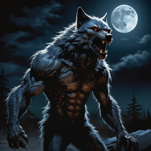 werewolf,werewolve,werewolves,lycanthrope,lycanthropy,blackwolf,lycan,wolfsangel,lycans,werwolf,wolfman,fenrir,wolffian,lycanthropes,wolfen,wolfgramm,howling wolf,lobo,wolf,barghest,Illustration,Realistic Fantasy,Realistic Fantasy 06