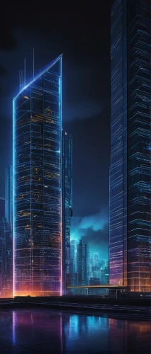 cybercity,cyberport,cybertown,cityscape,city skyline,city at night,urban towers,skyscrapers,dubay,mubadala,futuristic landscape,ctbuh,skyscraper,megacorporations,the skyscraper,monoliths,futuristic architecture,lexcorp,guangzhou,coruscant,Illustration,Realistic Fantasy,Realistic Fantasy 34