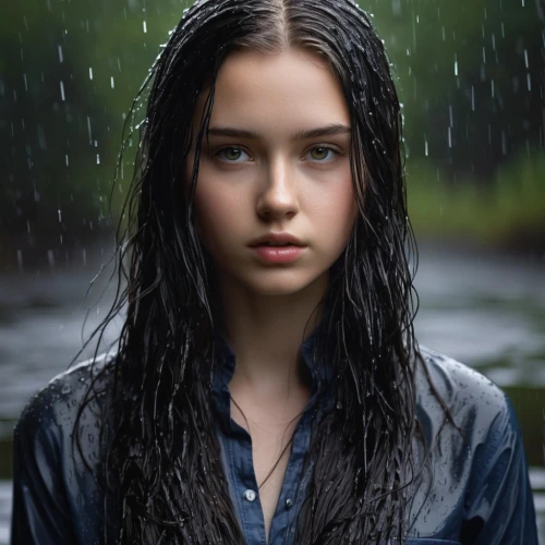in the rain,wet girl,rainswept,katniss,kahlan,mystical portrait of a girl,wet,walking in the rain,girl on the river,esme,effluvia,portrait of a girl,monsoon,lluvia,jingna,young girl,tatia,rainfall,rainy,young woman,Conceptual Art,Sci-Fi,Sci-Fi 25