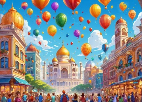 colorful balloons,colorful city,basant,balloonist,balloonists,saint basil's cathedral,balloons flying,balloon and wine festival,shanghai disney,balloon trip,balloon fiesta,grand bazaar,world digital painting,kites balloons,rainbow color balloons,balloons,oktoberfest background,ballooning,moscow city,disneyland park,Unique,Pixel,Pixel 05