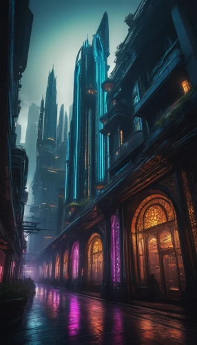 bioshock,theed,coruscant,fantasy city,arkham,undercity,dreamfall,dishonored,coldharbour,cybertown,sansar,alleyway,cybercity,darktown,alleyways,cyberia,black city,shadowrun,ancient city,metropolis,Art,Classical Oil Painting,Classical Oil Painting 25