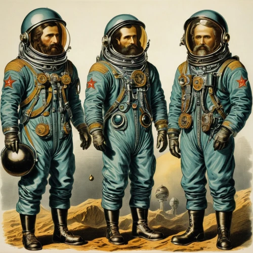cosmonauts,spacesuits,astronauts,spacemen,taikonauts,astronautic,astronautical,astronautics,cosmonaut,vostok,retrorockets,spacewalkers,spacesuit,taikonaut,aquanauts,chromolithography,aeronauts,space suit,soyuz,astronomers,Illustration,Retro,Retro 24