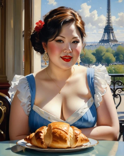 parisienne,francophile,french cuisine,frenchwoman,french culture,paris cafe,french valentine,frenchwomen,valentine day's pin up,bonjour,brassieres,woman holding pie,frenchness,universal exhibition of paris,pin-up girl,lachapelle,pin ups,pin-up girls,gourmand,vive la france,Photography,General,Realistic