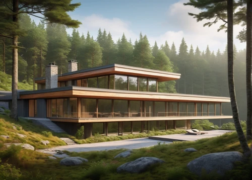 forest house,house in the forest,mid century house,dunes house,house in the mountains,snohetta,the cabin in the mountains,timber house,house in mountains,modern house,render,house by the water,holiday home,3d rendering,house with lake,chalet,prefab,summer house,wooden house,summer cottage,Illustration,Retro,Retro 11