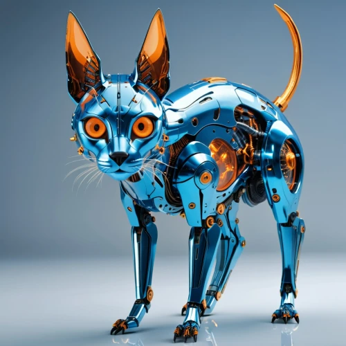 cyberdog,garrison,cat vector,french bulldog blue,quadruped,armored animal,breed cat,pinscher,the french bulldog,tigor,3d model,bengal cat,cat on a blue background,dog cat,doberman,pintauro,aibo,vencat,chat bot,anthropomorphized animals,Photography,General,Realistic