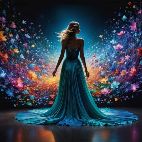 fairy galaxy,fantasy picture,universo,fantasia,magicienne,fantasy art,cosmogirl,magical,mystical portrait of a girl,nebula,andromeda,spellbinding,fairy peacock,celestial,blue enchantress,cosmic flower,colorful stars,nebula guardian,fantasy woman,stardust,Photography,Artistic Photography,Artistic Photography 10