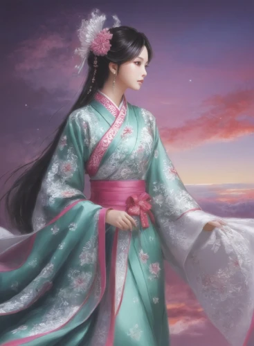 hanfu,hanbok,chuseok,diaochan,goryeo,longmei,hansung,oriental princess,hanseong,joseon,kunqu,xiuqing,korean culture,zhui,dongbuyeo,jingqian,daiyu,qianfei,gojoseon,jinling,Illustration,Japanese style,Japanese Style 09