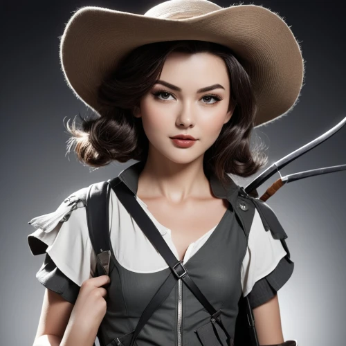 countrywomen,cowpoke,cowgirl,shepherdess,countrywoman,fashion vector,countrygirl,ashe,derivable,leather hat,lasso,black hat,mongolian girl,pointed hat,nancy crossbows,bows and arrows,cosmetic brush,katniss,geisha girl,girl with gun,Conceptual Art,Daily,Daily 35