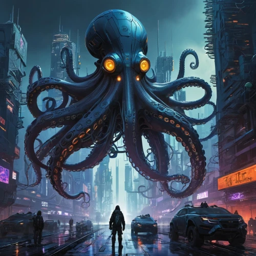 lovecraftian,octopus,octopi,cthulhu,azathoth,octo,illithid,octopussy,octopus vector graphic,intersquid,tentacular,octoechos,cephalopod,kraken,fun octopus,lovecraft,ood,tentacled,cephissus,garrison,Conceptual Art,Sci-Fi,Sci-Fi 10