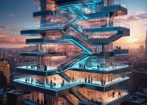 dna helix,kimmelman,helix,the energy tower,futuristic architecture,skycraper,hudson yards,dna,steel tower,double helix,electric tower,skyscraper,bjarke,arcology,sky apartment,multi-story structure,escala,skywalks,lexcorp,the skyscraper,Illustration,Realistic Fantasy,Realistic Fantasy 21