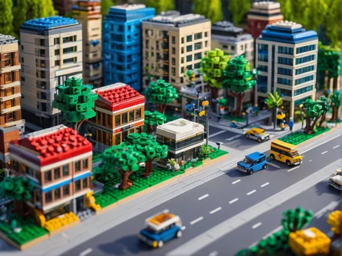 tilt shift,lego city,microdistrict,micropolis,voxel,city blocks,miniland,lego background,voxels,tiny world,suburbanized,suburbia,city buildings,city highway,blocks of houses,colorful city,city corner,small towns,urban landscape,paved square,Conceptual Art,Daily,Daily 28