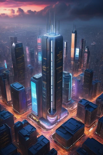 cybercity,megapolis,coruscant,skyscraping,oscorp,metropolis,megacorporation,cybertown,lexcorp,cyberport,supertall,megacorporations,skyscraper,simcity,the skyscraper,black city,ctbuh,guangzhou,urban towers,highrises,Art,Artistic Painting,Artistic Painting 27