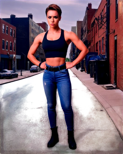 strongwoman,photo shoot with edit,ernan,feldshuh,jeans background,crankily,female model,muscle woman,jazzercise,retro woman,brigette,street dancer,strong woman,stuntwoman,jemma,perrie,bulletgirl,colorizing,denim background,superheroine,Illustration,Abstract Fantasy,Abstract Fantasy 15