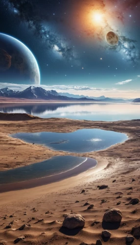 alien planet,lunar landscape,futuristic landscape,alien world,exoplanet,planetary,exoplanets,astronomy,dune landscape,gliese,barsoom,ice planet,earth rise,interplanetary,extrasolar,moonscape,extraterrestrial life,cosmogenic,fantasy landscape,astrobiology,Photography,General,Realistic