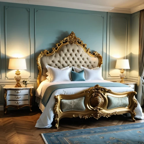 bedchamber,chambre,ornate room,blue room,venice italy gritti palace,chevalerie,four poster,ritzau,headboards,grand hotel europe,headboard,malplaquet,matignon,meurice,casa fuster hotel,hotel de cluny,bedroomed,bedrooms,bedstead,aubusson,Photography,General,Realistic
