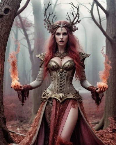 the enchantress,sorceress,druidic,melisandre,enchantress,demoness,sorceror,beltane,firebrand,fire siren,fire dancer,witchfire,dryad,faerie,fireheart,fantasy woman,titania,fire angel,archdruid,fae