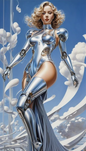 silver surfer,cybernetically,cybernetic,transhuman,lilandra,biomechanical,dazzler,cybernetics,barbarella,fembot,cyberangels,volantis,automator,argost,transhumanism,fantasy woman,witchblade,silvered,mechanoid,femforce,Conceptual Art,Sci-Fi,Sci-Fi 24