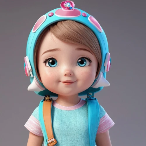 cute cartoon character,agnes,cute cartoon image,minimo,dollfus,girl doll,female doll,girl in overalls,headphone,cute baby,3d rendered,doll's facial features,3d model,marinette,lilladher,eloise,listening to music,3d render,mei,evie,Unique,3D,3D Character