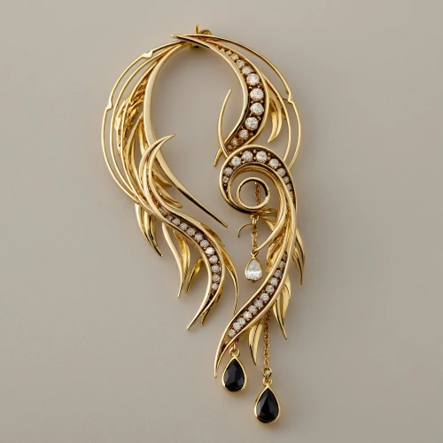 gold filigree,art deco ornament,abstract gold embossed,earring,gold foil laurel,gold jewelry,scrollwork,earings,filigree,enamelled,chaumet,jewelry florets,goldwork,earrings,brooch,teardrop beads,feather jewelry,guarneri,lalique,anting,Photography,General,Realistic