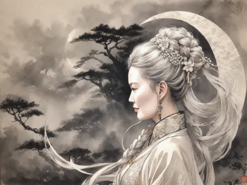 kunqu,sanxia,zuoying,yi sun sin,geiko,qianfei,japanese art,xiaojian,jingqian,diaochan,kuanyin,jianyin,xuanwei,maiko,rongfeng,yunxia,xuanwumen,xuanxu,hanxiong,zhiqing,Digital Art,Ink Drawing