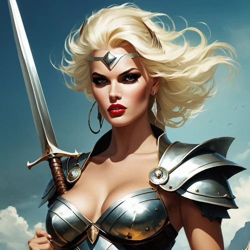 female warrior,thorhild,warrior woman,fantasy woman,thundra,sigyn,heroic fantasy,sandahl,swordswoman,brunhild,gunhild,krietor,etheria,gunnhild,hippolyta,strong woman,strong women,wonderwoman,tanith,jaina,Conceptual Art,Fantasy,Fantasy 06