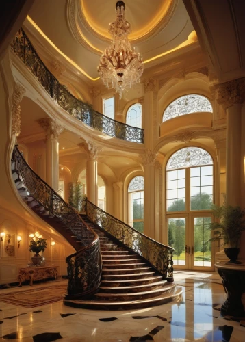 cochere,palatial,palladianism,staircase,outside staircase,entrance hall,winding staircase,luxury home interior,rosecliff,emirates palace hotel,luxury property,foyer,lanesborough,gleneagles hotel,luxury hotel,ritzau,nemacolin,circular staircase,hallway,opulence,Illustration,Vector,Vector 09